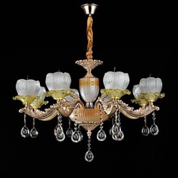 Lustre en alliage de zinc classique traditionnel pour mini lustre en métal à 8 ampoules