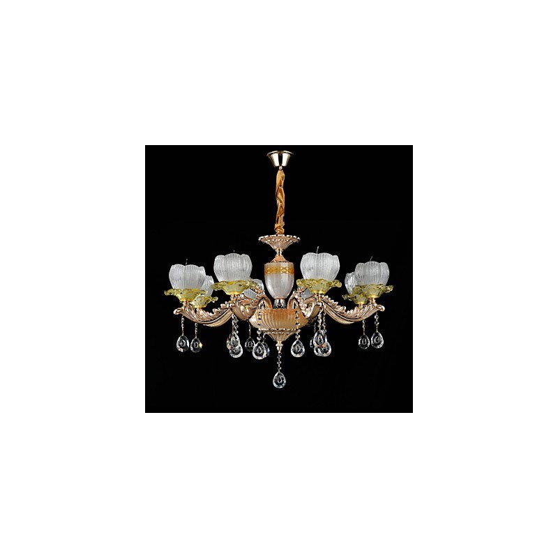 Lustre en alliage de zinc classique traditionnel pour mini lustre en métal à 8 ampoules