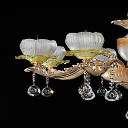 Lustre en alliage de zinc classique traditionnel pour mini lustre en métal à 8 ampoules