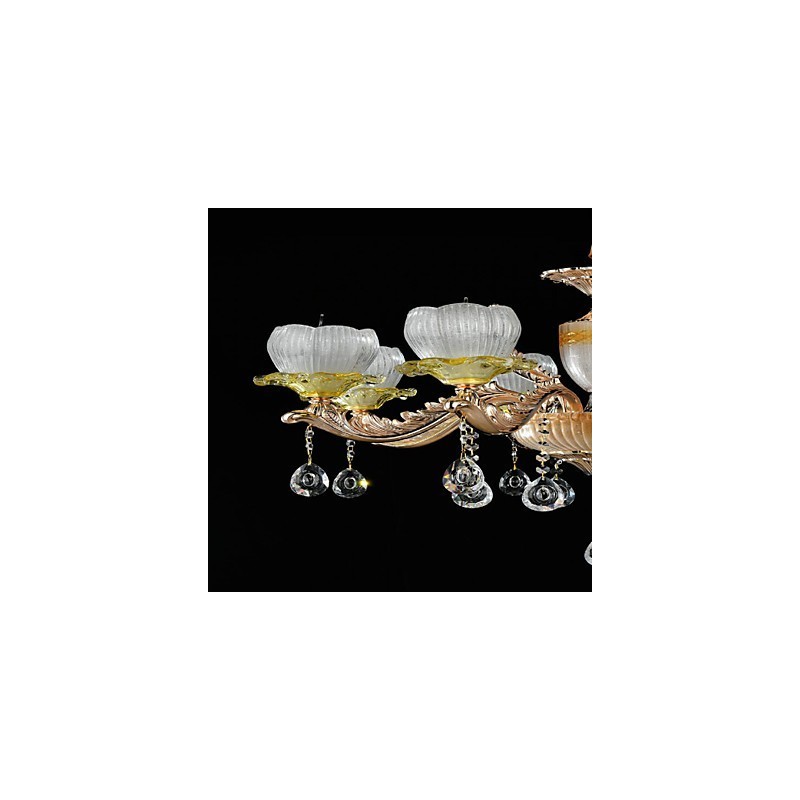 Lustre en alliage de zinc classique traditionnel pour mini lustre en métal à 8 ampoules