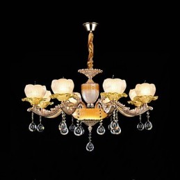 Lustre en alliage de zinc classique traditionnel pour mini lustre en métal à 8 ampoules