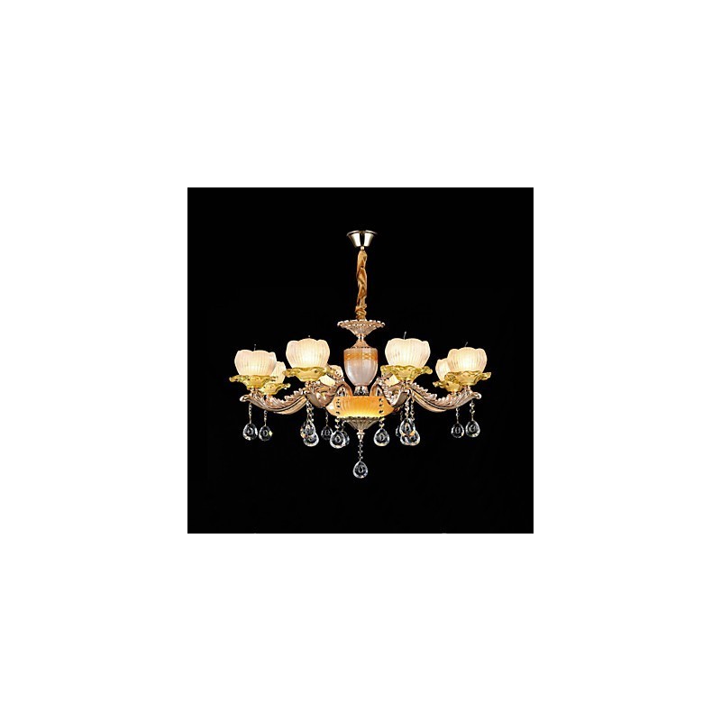 Lustre en alliage de zinc classique traditionnel pour mini lustre en métal à 8 ampoules