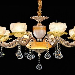 Lustre en alliage de zinc classique traditionnel pour mini lustre en métal à 8 ampoules