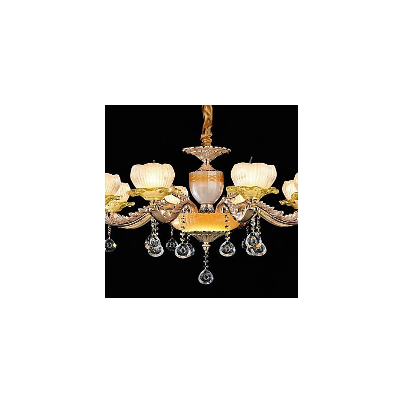 Lustre en alliage de zinc classique traditionnel pour mini lustre en métal à 8 ampoules