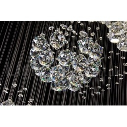Lustre suspendu en cristal extra long de 5 mètres, design moderne, luminaire d'intérieur