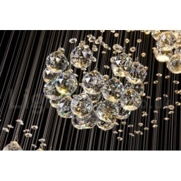 Lustre suspendu en cristal extra long de 5 mètres, design moderne, luminaire d'intérieur