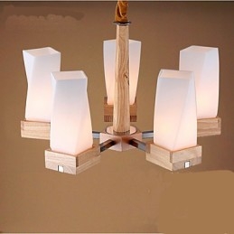 Plafonnier créatif en bois massif Simple Art Lighting