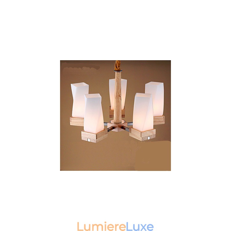 Plafonnier créatif en bois massif Simple Art Lighting