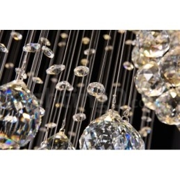 Lustre suspendu en cristal extra long de 5 mètres, design moderne, luminaire d'intérieur