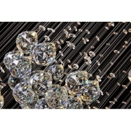 Lustre suspendu en cristal extra long de 5 mètres, design moderne, luminaire d'intérieur