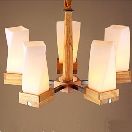 Plafonnier créatif en bois massif Simple Art Lighting