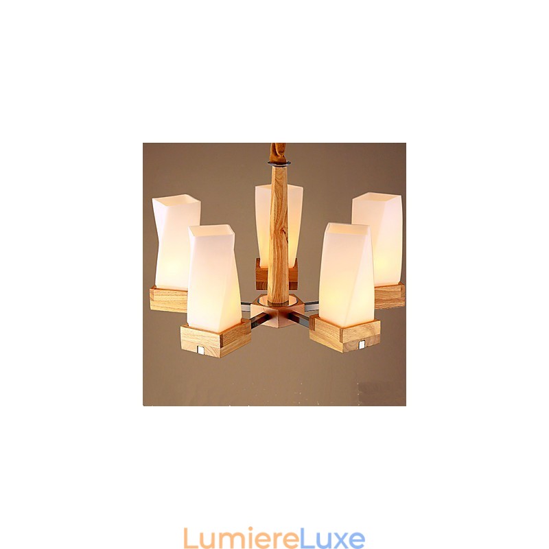 Plafonnier créatif en bois massif Simple Art Lighting