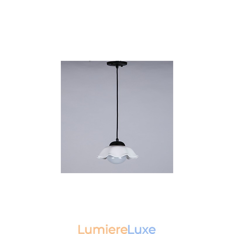 Lustre rustique à 2 ampoules pour boutiques d'intérieur en métal