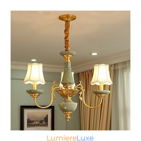 Lustre tout en cuivre Lustre décoratif en jade OP0 Lustre tout en cuivre Lustre décoratif en jade OP0