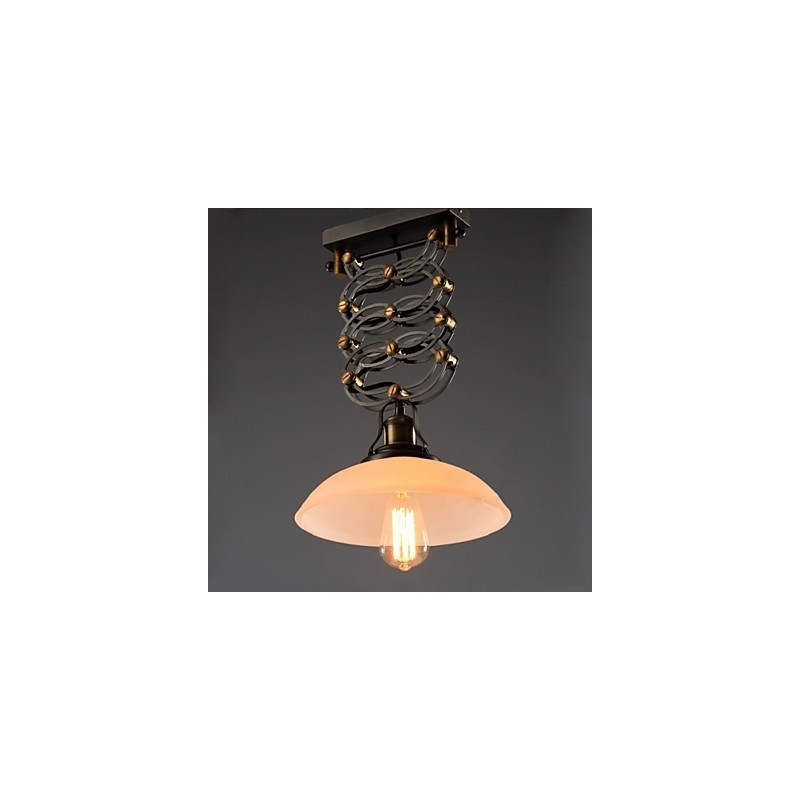 Suspension style loft campagne américaine en fer forgé, luminaire décoratif de magasin