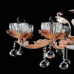 Suspension en métal style mini cristal, style moderne, contemporain, traditionnel, classique, en alliage de zinc