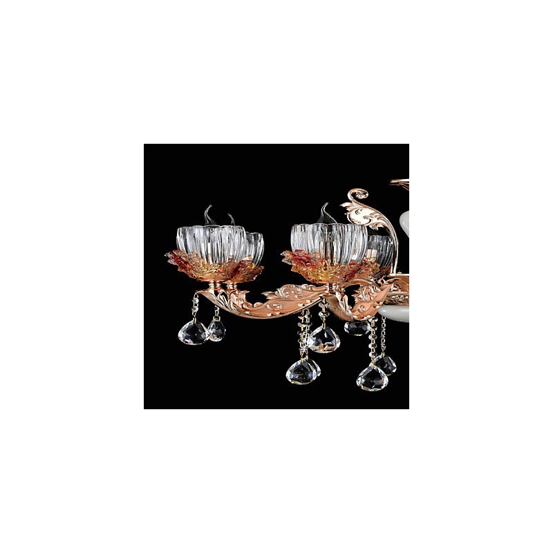 Suspension en métal style mini cristal, style moderne, contemporain, traditionnel, classique, en alliage de zinc