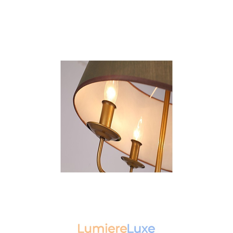 Lustre rustique à 2 ampoules pour boutiques d'intérieur en métal