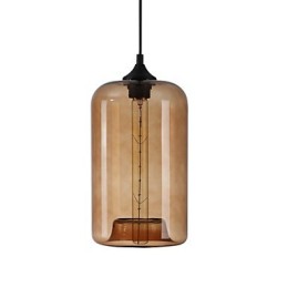 Suspension design bouteille 1 lumière peinture fer minimaliste