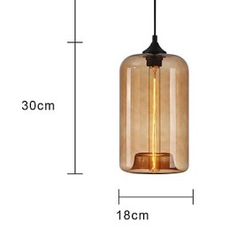 Suspension design bouteille 1 lumière peinture fer minimaliste