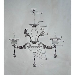 Suspension en métal chromé rétro pour designers