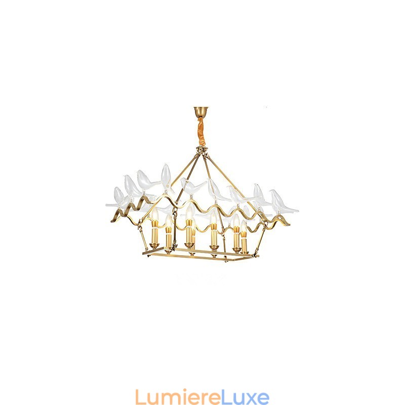 Lustre en métal moderne et contemporain en laiton pour designers