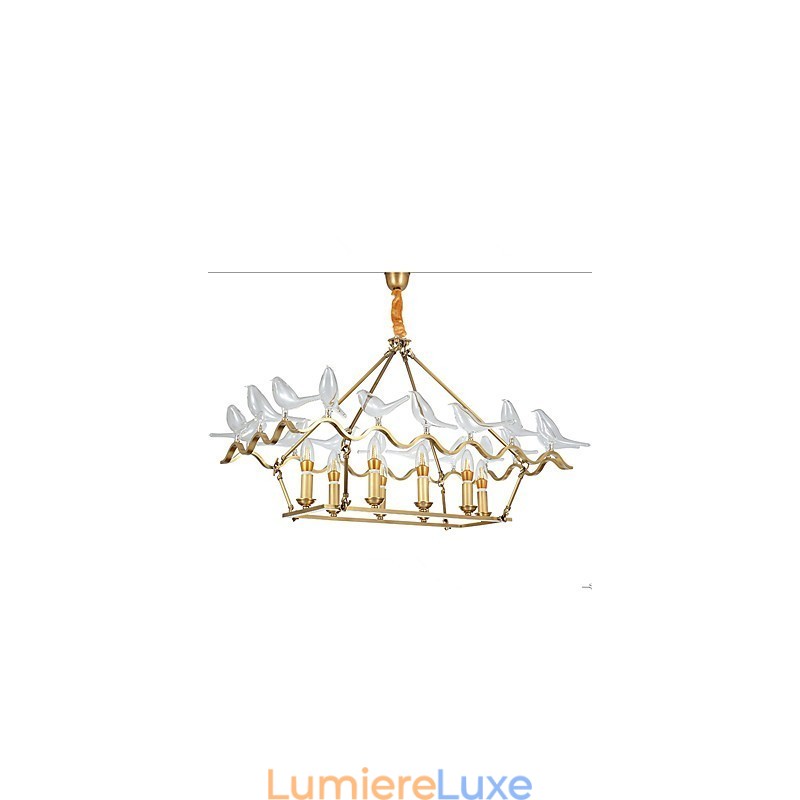 Lustre en métal moderne et contemporain en laiton pour designers
