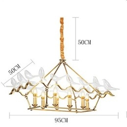 Lustre en métal moderne et contemporain en laiton pour designers