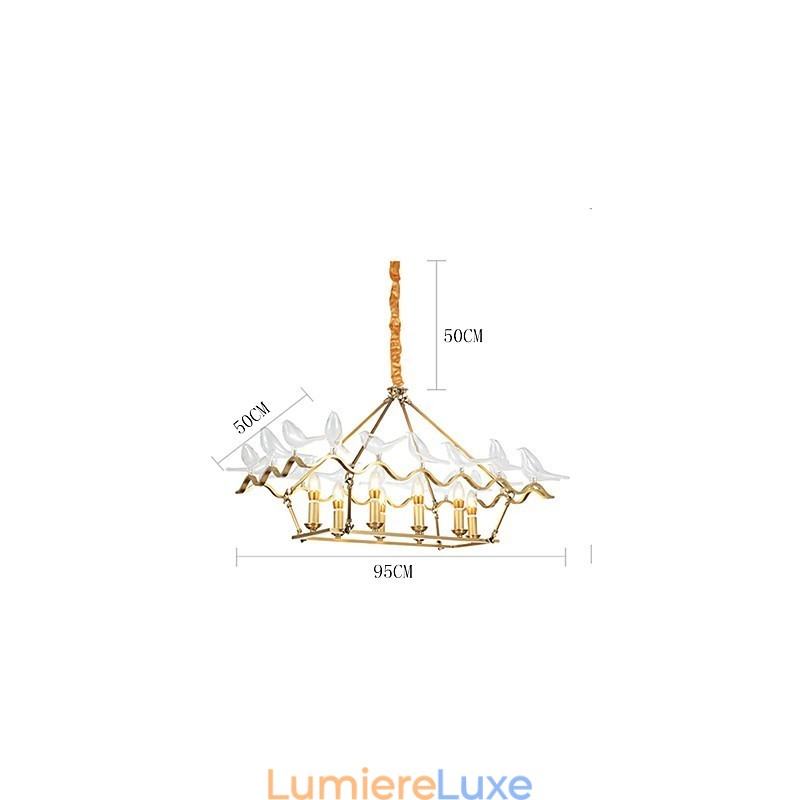 Lustre en métal moderne et contemporain en laiton pour designers