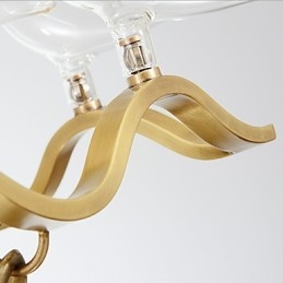 Lustre en métal moderne et contemporain en laiton pour designers