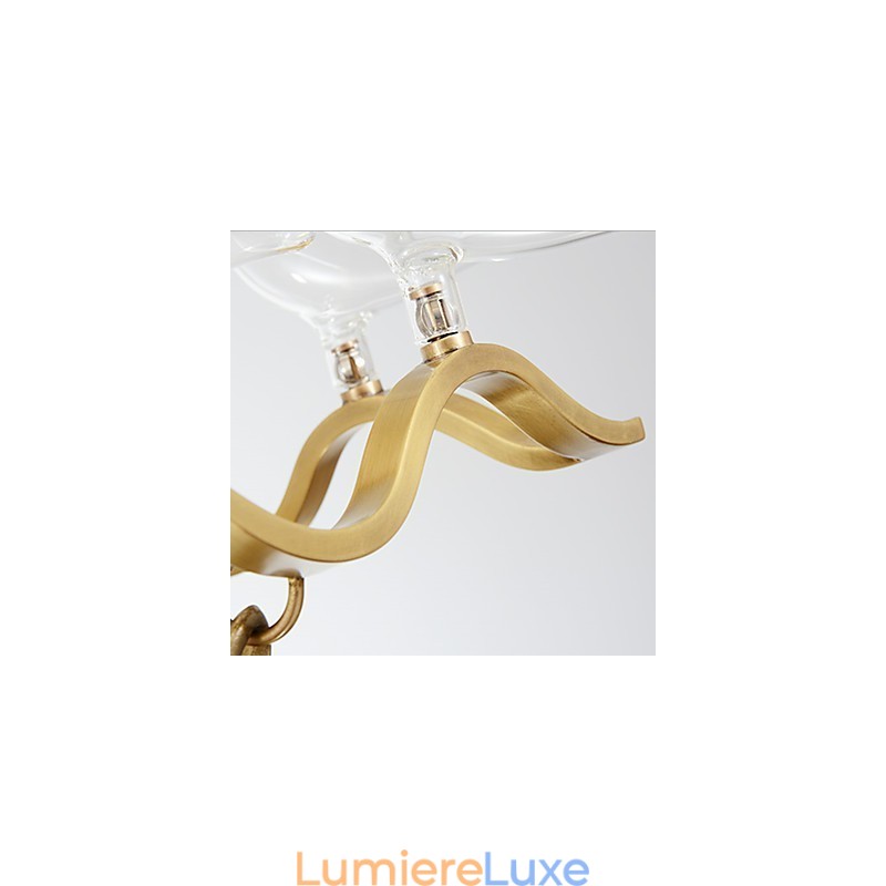 Lustre en métal moderne et contemporain en laiton pour designers