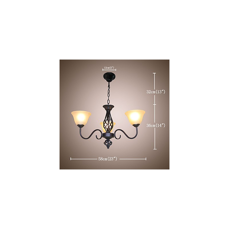 Lustre en métal pour designers de style mini, style rustique, classique, rustique, vintage, rétro, campagne, autres