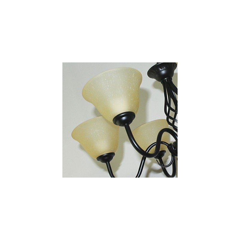 Lustre en métal pour designers de style mini, style rustique, classique, rustique, vintage, rétro, campagne, autres