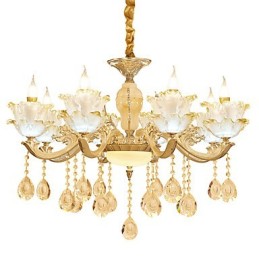Lustre en cristal et alliage de zinc de style européen
