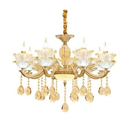 Lustre en cristal et alliage de zinc de style européen Lustre en cristal et alliage de zinc de style européen