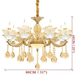 Lustre en cristal et alliage de zinc de style européen