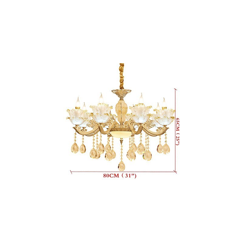 Lustre en cristal et alliage de zinc de style européen