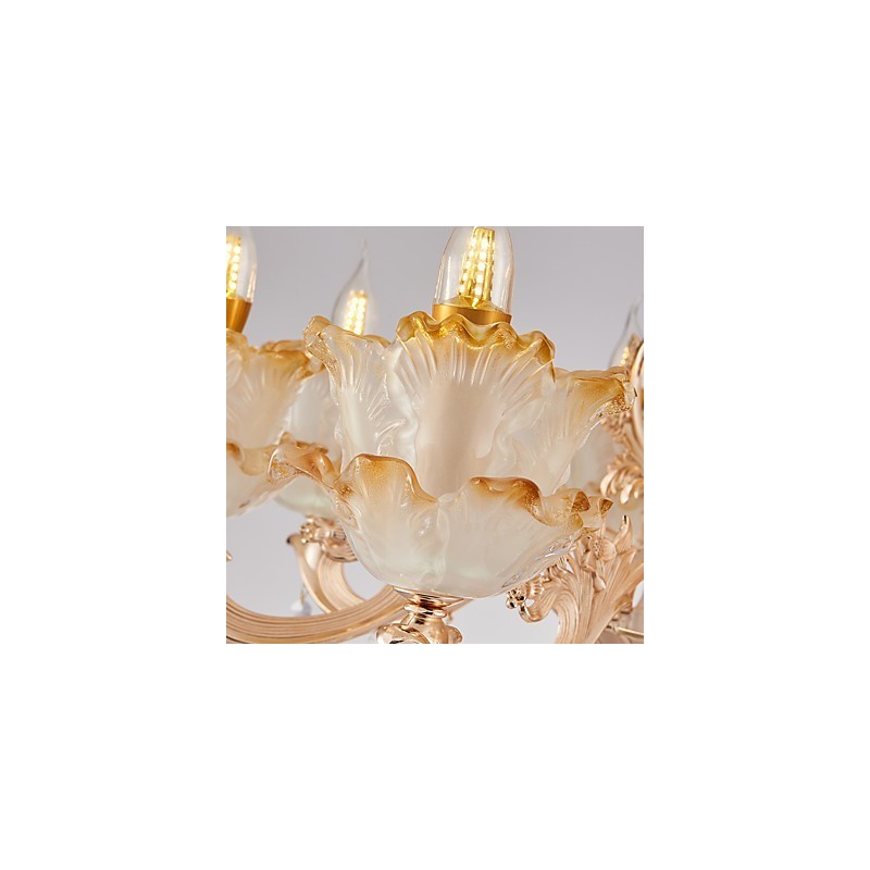 Lustre en cristal et alliage de zinc de style européen