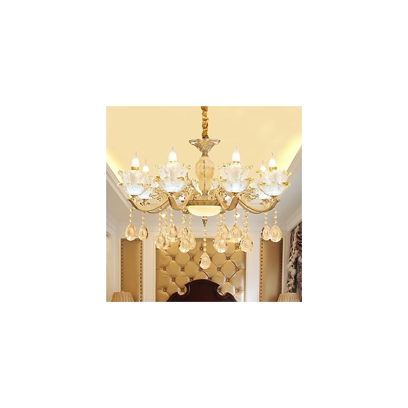 Lustre en cristal et alliage de zinc de style européen