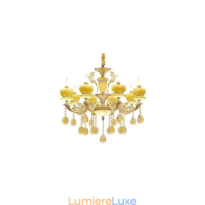 Lustre en cristal et alliage de zinc de style européen