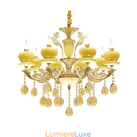 Lustre en cristal et alliage de zinc de style européen Lustre en cristal et alliage de zinc de style européen