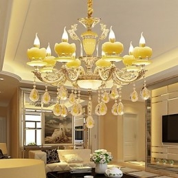 Lustre en cristal et alliage de zinc de style européen