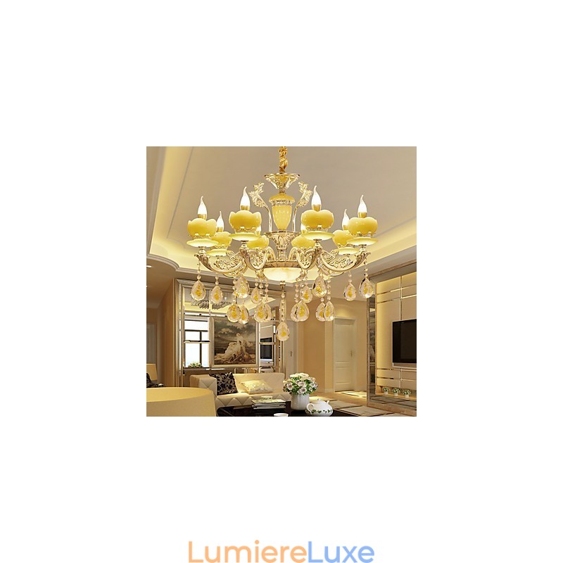 Lustre en cristal et alliage de zinc de style européen
