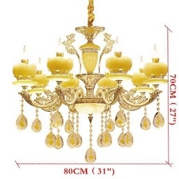 Lustre en cristal et alliage de zinc de style européen