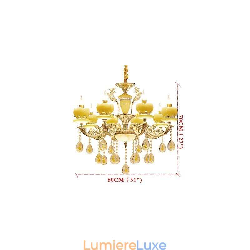 Lustre en cristal et alliage de zinc de style européen