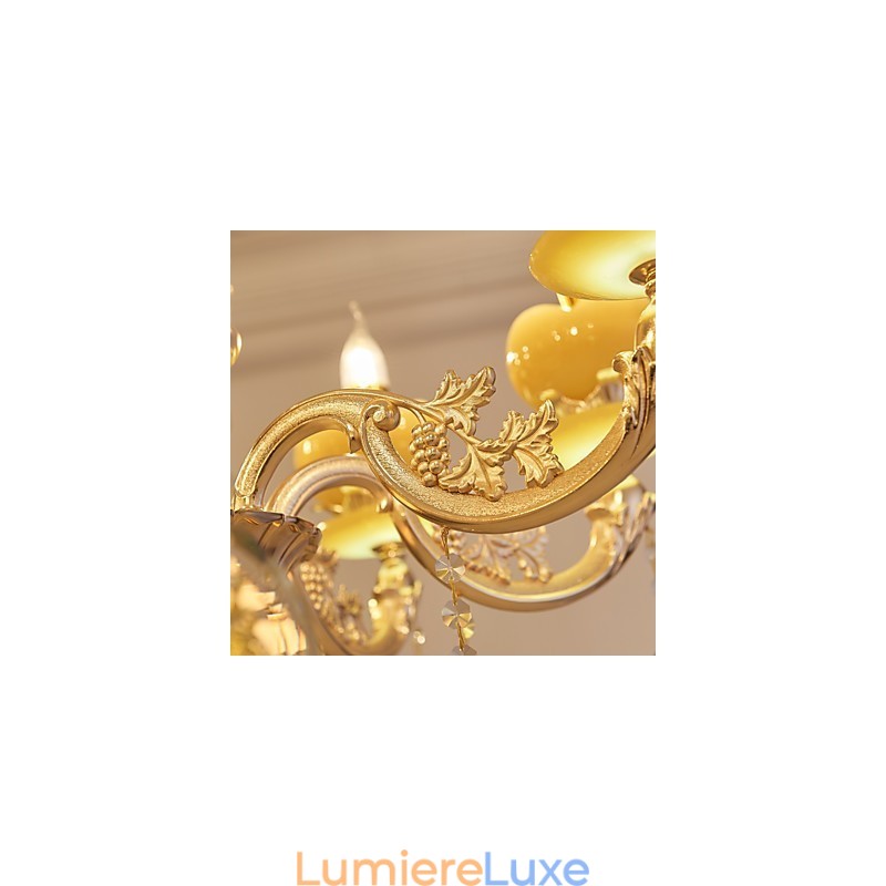 Lustre en cristal et alliage de zinc de style européen