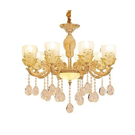 Lustre en cristal et alliage de zinc de style européen Lustre en cristal et alliage de zinc de style européen