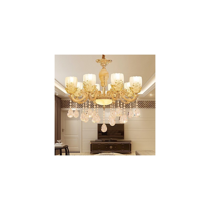 Lustre en cristal et alliage de zinc de style européen