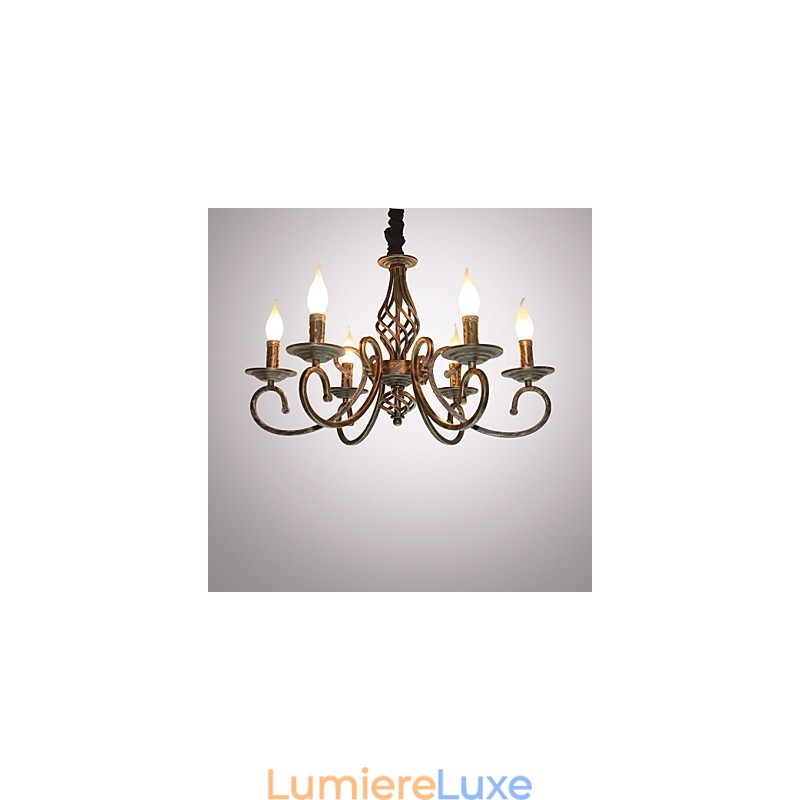 Lampe rétro simple couleur cuivre, lampe à bougie