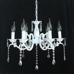 Lustre moderne en cristal, mini bougie, style fer